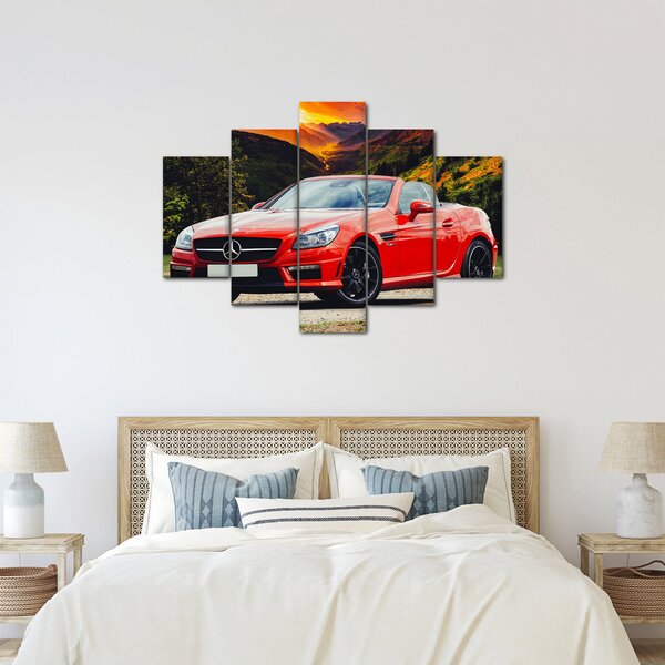 Slika - crveni Mercedes (150x105 cm)