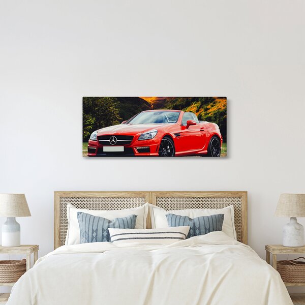 Slika - crveni Mercedes (120x50 cm)