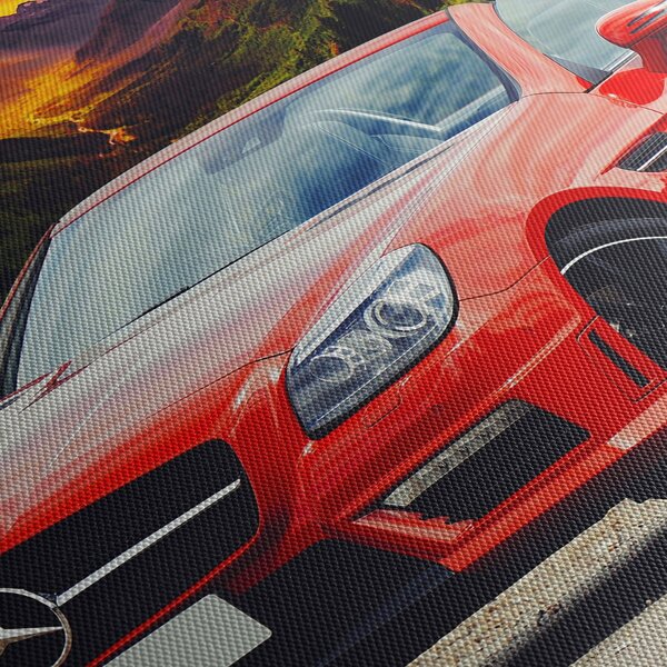 Slika - crveni Mercedes (70x50 cm)