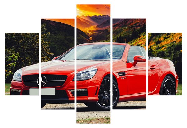 Slika - crveni Mercedes (150x105 cm)
