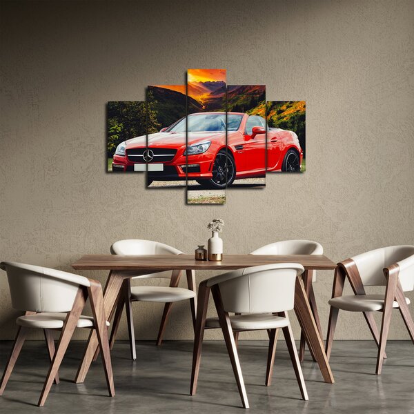 Slika - crveni Mercedes (150x105 cm)