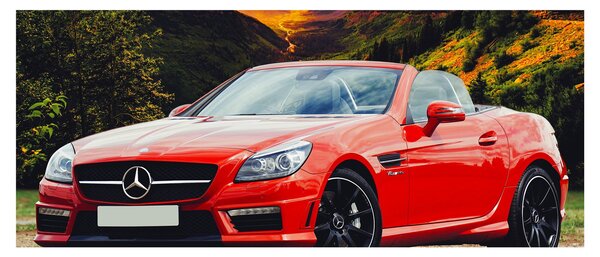 Slika - crveni Mercedes (120x50 cm)