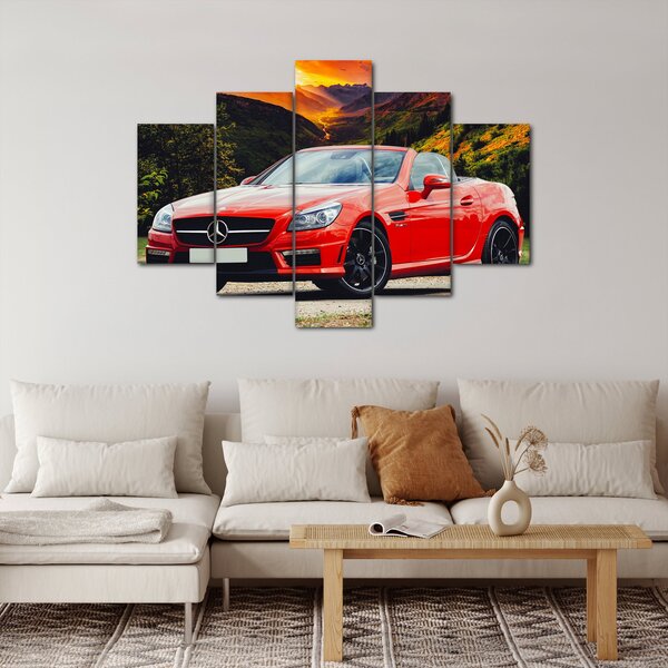 Slika - crveni Mercedes (150x105 cm)