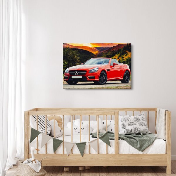 Slika - crveni Mercedes (90x60 cm)