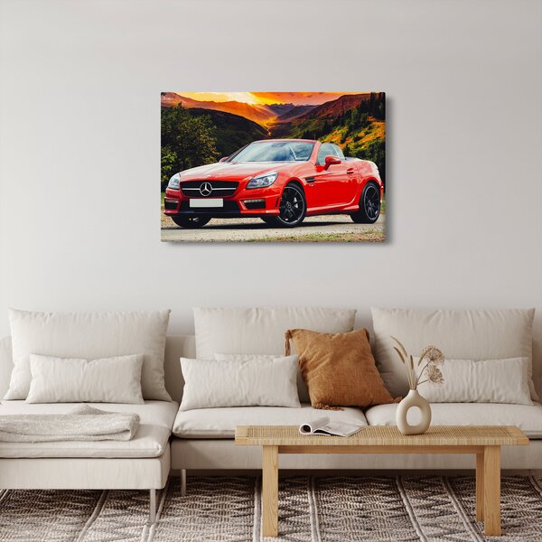 Slika - crveni Mercedes (90x60 cm)
