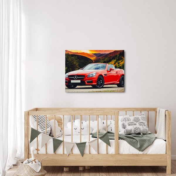 Slika - crveni Mercedes (70x50 cm)