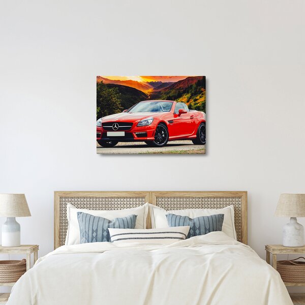 Slika - crveni Mercedes (70x50 cm)