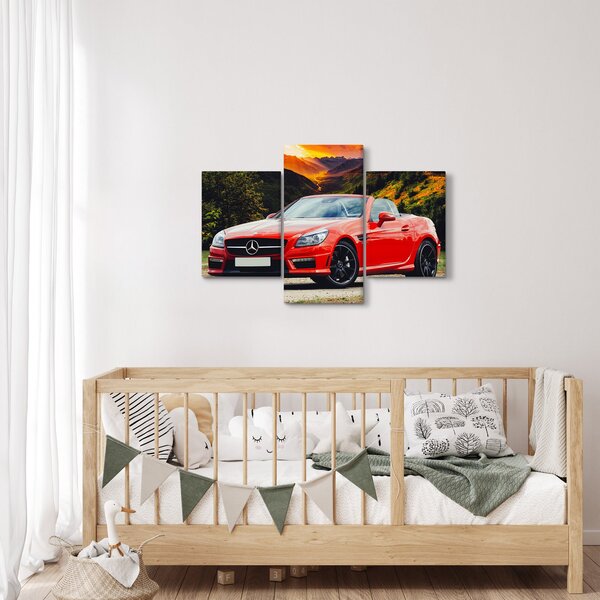 Slika - crveni Mercedes (90x60 cm)