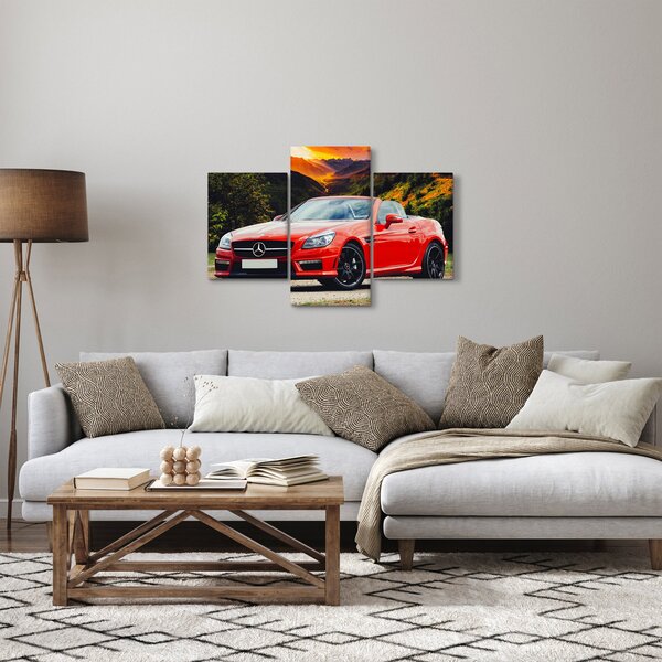 Slika - crveni Mercedes (90x60 cm)