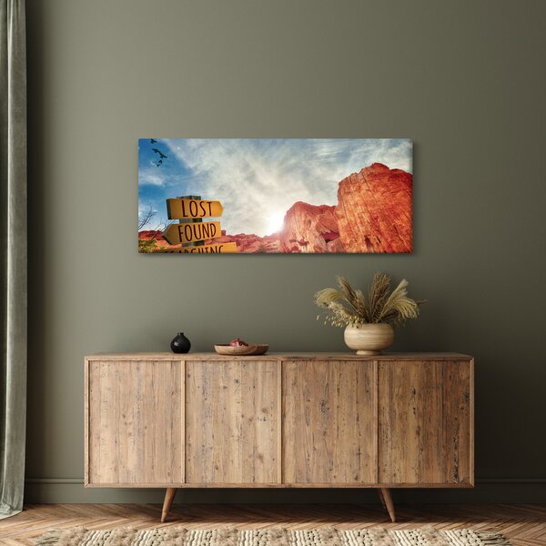 Slika putokaza s natpisom (120x50 cm)