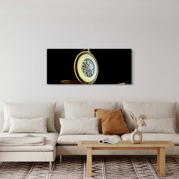 Slika zlatnog džepnog sata (120x50 cm)