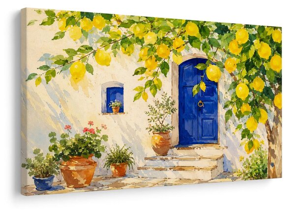 Slika mediteranski limuni iznad verande