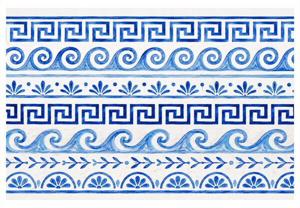 Slika plavo-bijeli grčki ornament