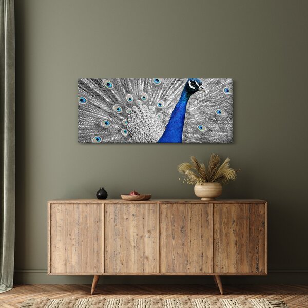 Slika - plavi paun (120x50 cm)