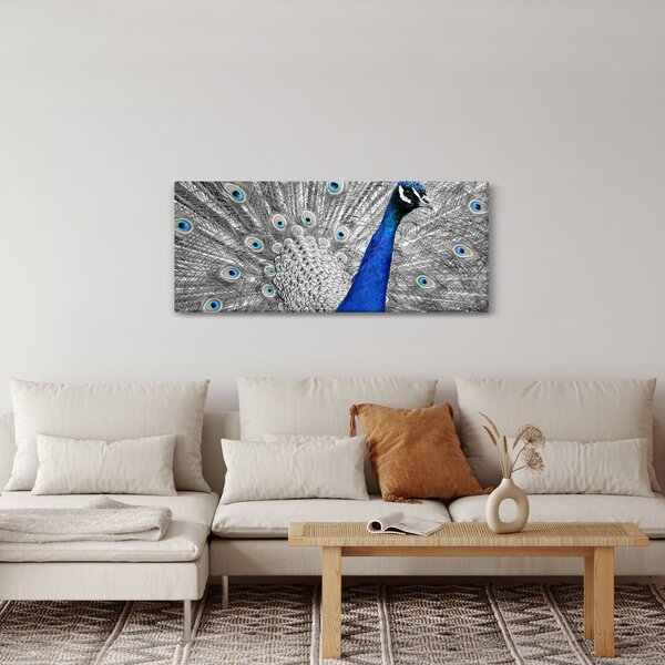 Slika - plavi paun (120x50 cm)