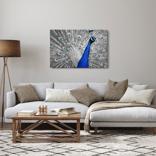 Slika - plavi paun (90x60 cm)
