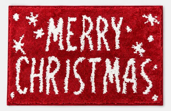 Sinsay - Božićni kupaonski tepih s natpisom Merry Christmas