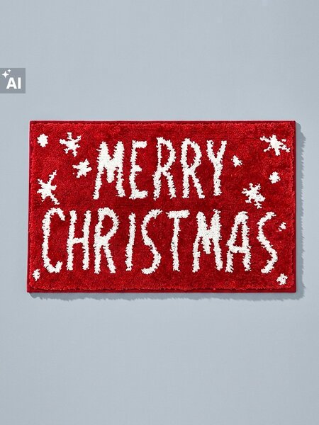 Sinsay - Božićni kupaonski tepih s natpisom Merry Christmas