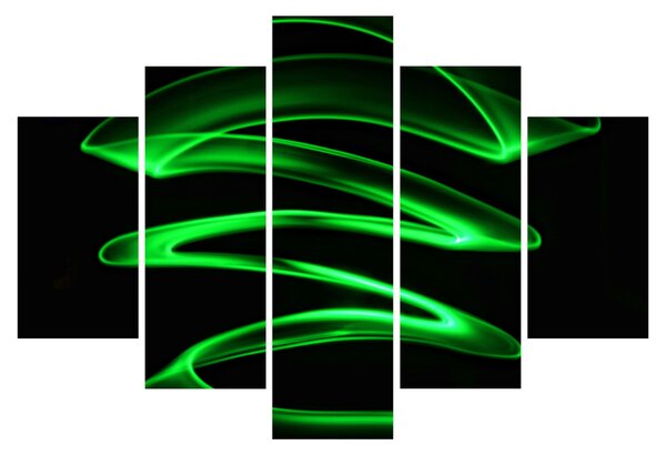 Slika - neonski valovi (150x105 cm)