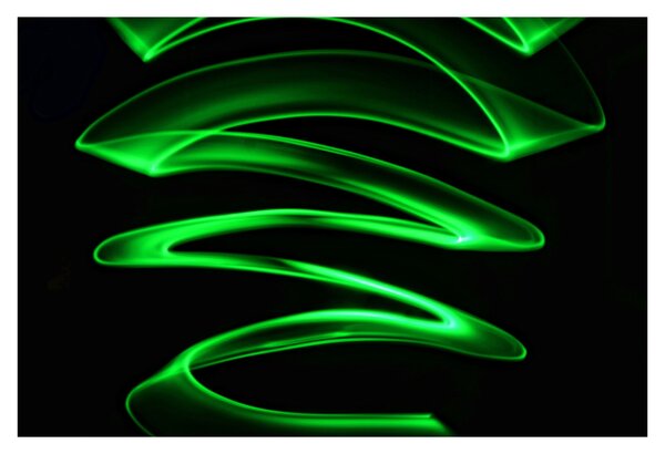 Slika - neonski valovi (90x60 cm)