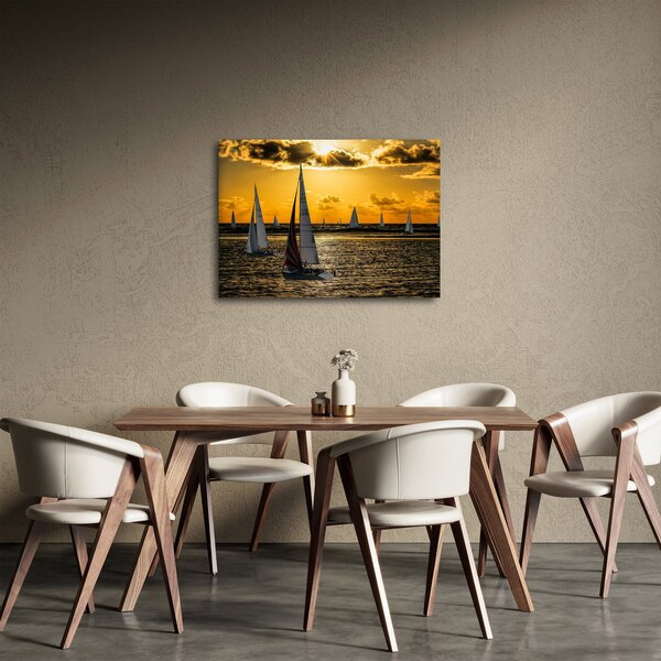 Slika jahte u zalasku sunca (70x50 cm)