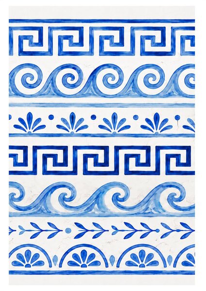 Slika mediteranski plavi uzorci