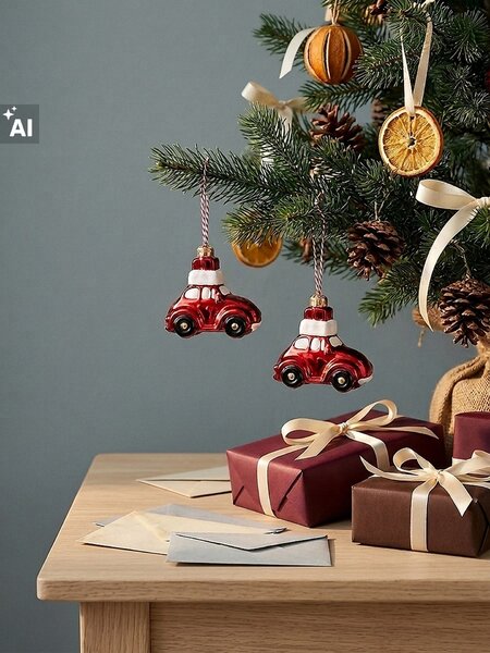 Sinsay - Božićne kuglice u obliku automobila 2 pack