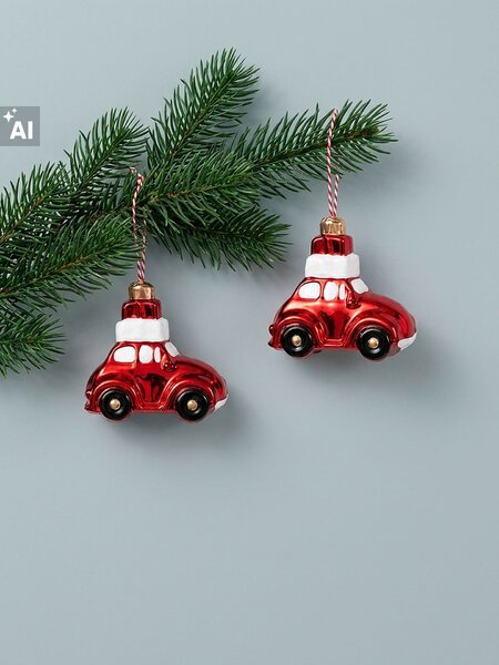 Sinsay - Božićne kuglice u obliku automobila 2 pack