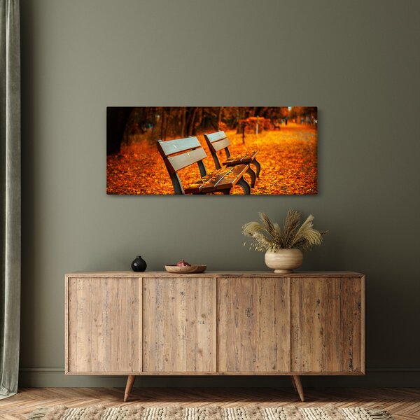 Slika klupe u jesen (120x50 cm)
