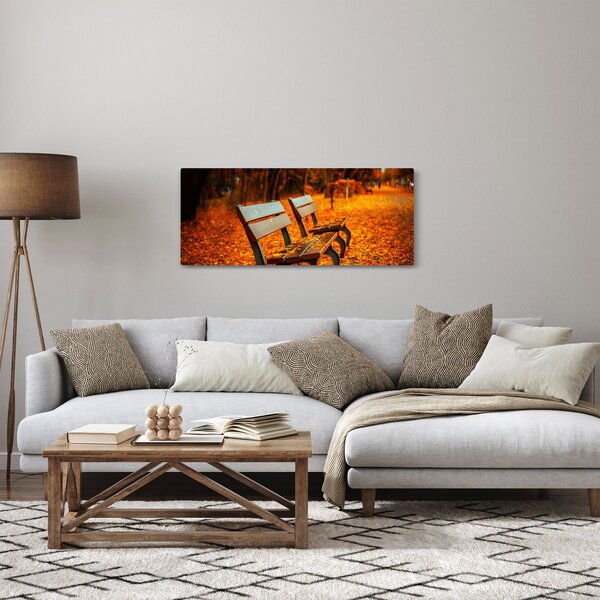 Slika klupe u jesen (120x50 cm)