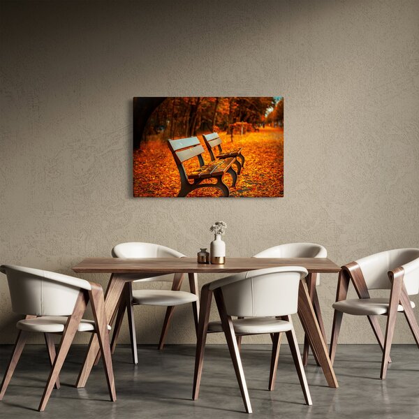 Slika klupe u jesen (90x60 cm)