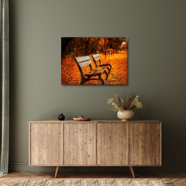 Slika klupe u jesen (70x50 cm)