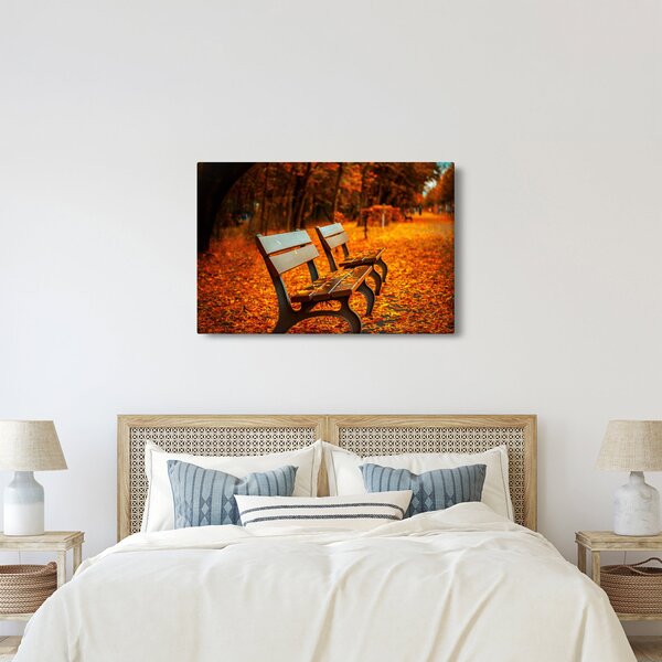 Slika klupe u jesen (90x60 cm)