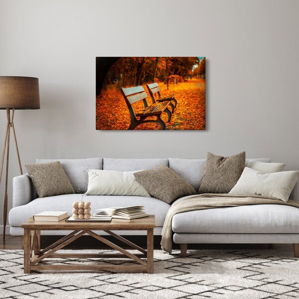 Slika klupe u jesen (90x60 cm)