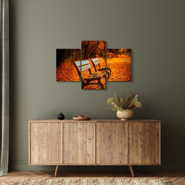 Slika klupe u jesen (90x60 cm)