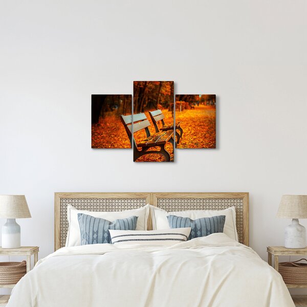 Slika klupe u jesen (90x60 cm)