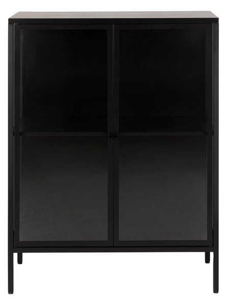 Crna metalna vitrina Actona Newcastle, visina 98,7 cm