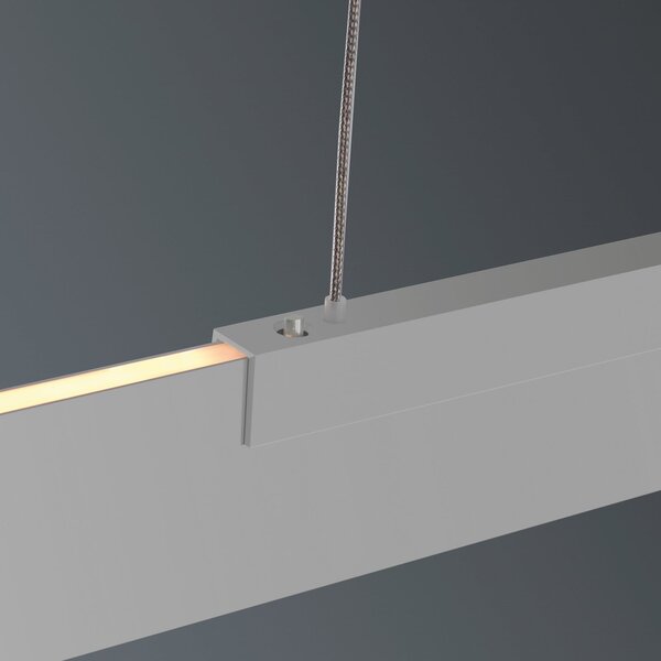BOPP Bopp LED viseća svjetiljka Nano 2.0, duljina 100 cm, boja aluminija, prigušiva, Metalik, Dnevni boravak/blagovaonica, Aluminij