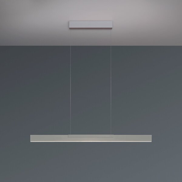 BOPP Bopp LED viseća svjetiljka Nano 2.0, duljina 100 cm, boja aluminija, prigušiva, Metalik, Dnevni boravak/blagovaonica, Aluminij