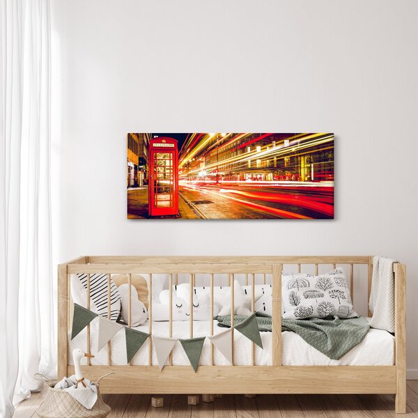 Slika - crvena telefonska kutija (120x50 cm)