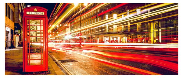 Slika crvene londonske telefonske govornice (120x50 cm)