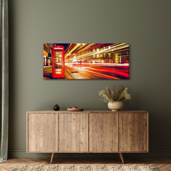 Slika - crvena telefonska kutija (120x50 cm)