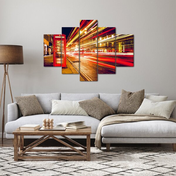 Slika crvene londonske telefonske govornice (150x105 cm)