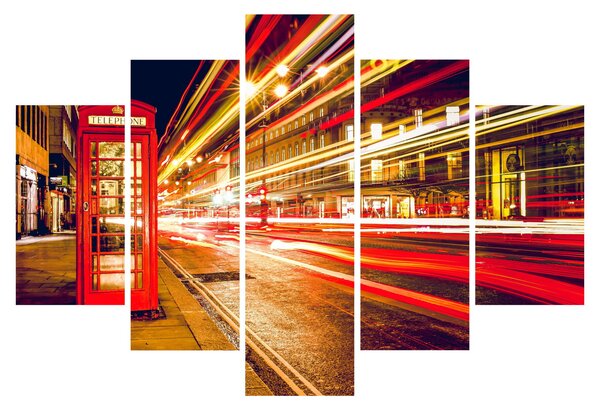 Slika crvene londonske telefonske govornice (150x105 cm)