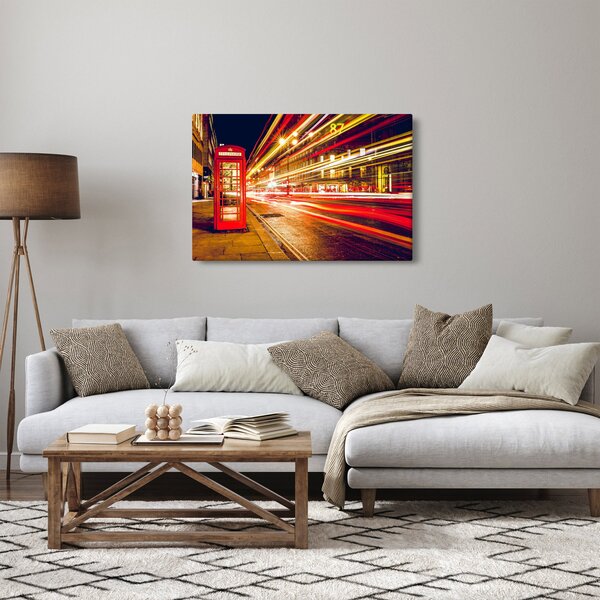 Slika - crvena telefonska kutija (90x60 cm)