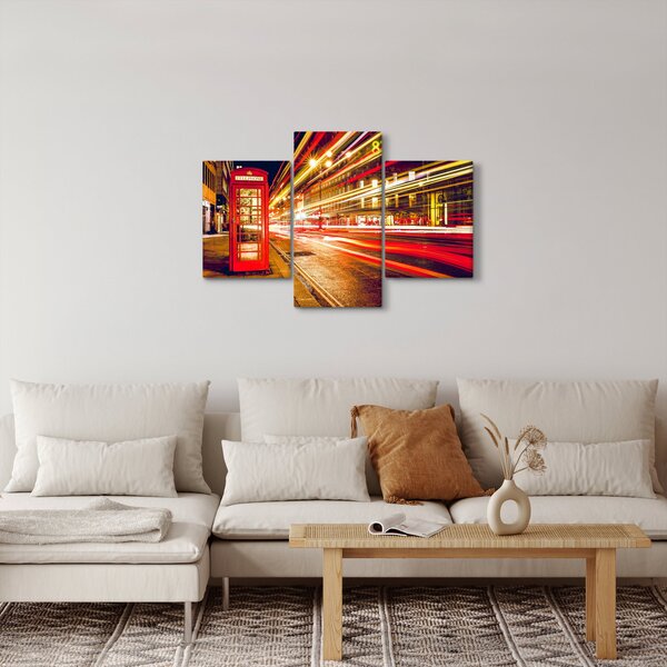 Slika - crvena telefonska kutija (90x60 cm)