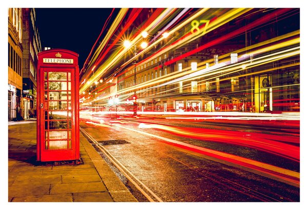 Slika crvene londonske telefonske govornice (90x60 cm)