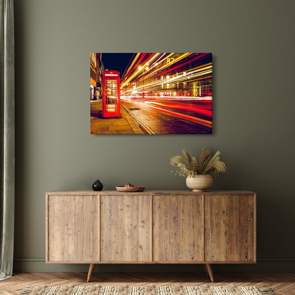 Slika crvene londonske telefonske govornice (90x60 cm)