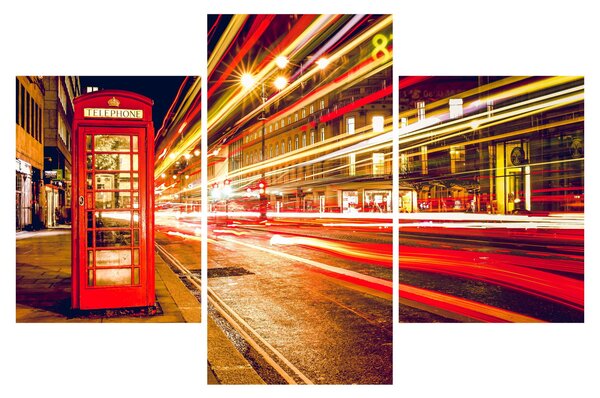 Slika crvene londonske telefonske govornice (90x60 cm)