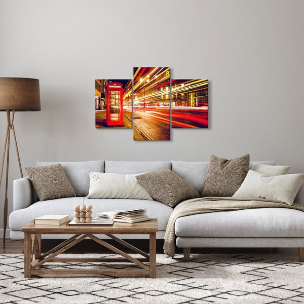 Slika - crvena telefonska kutija (90x60 cm)